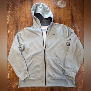 Nike Youth Blue Dri-Fit Full Zip Jacket Lightweight, Size XL, Gray, Used, Kids